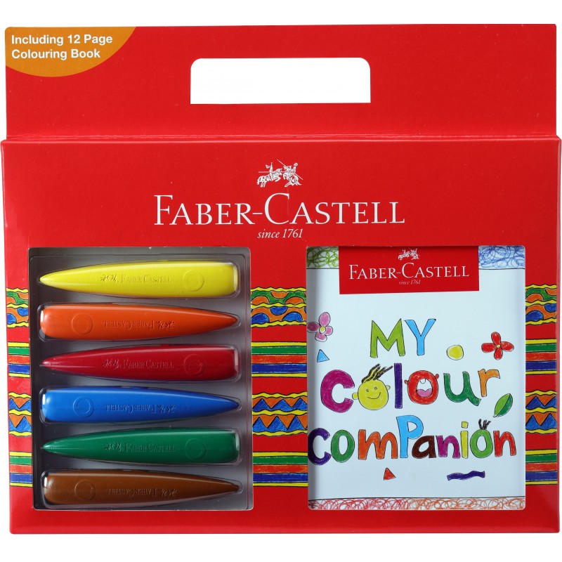 BOOK- COL/ACT+ 6 CRAYONS FABER