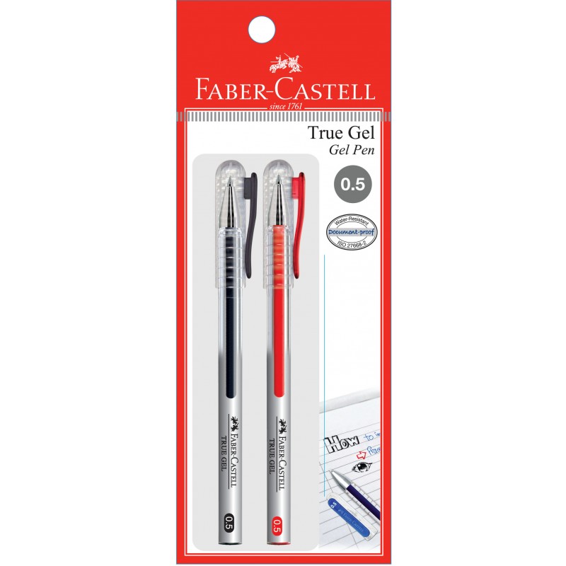 BLISTER PEN TRU GEL .5 BK/RD