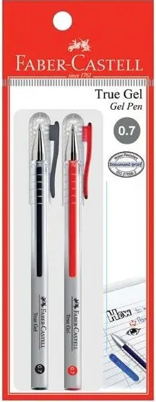 BLISTER PEN TRU GEL .7 BK/RD