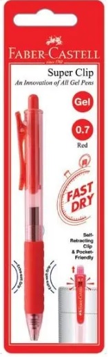 BLISTER PEN S/CLIP GEL .7 RD