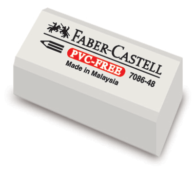 ERASER WHI MED PVC 1896-30