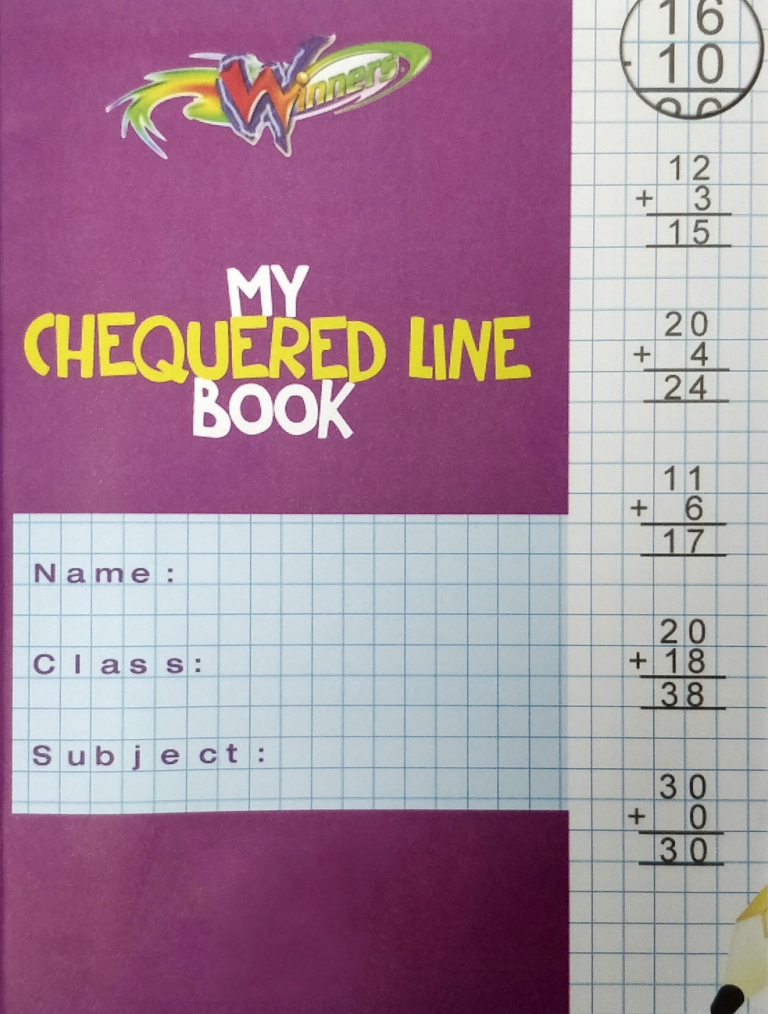 BOOK EXER CHEQUERED LINE 76PG