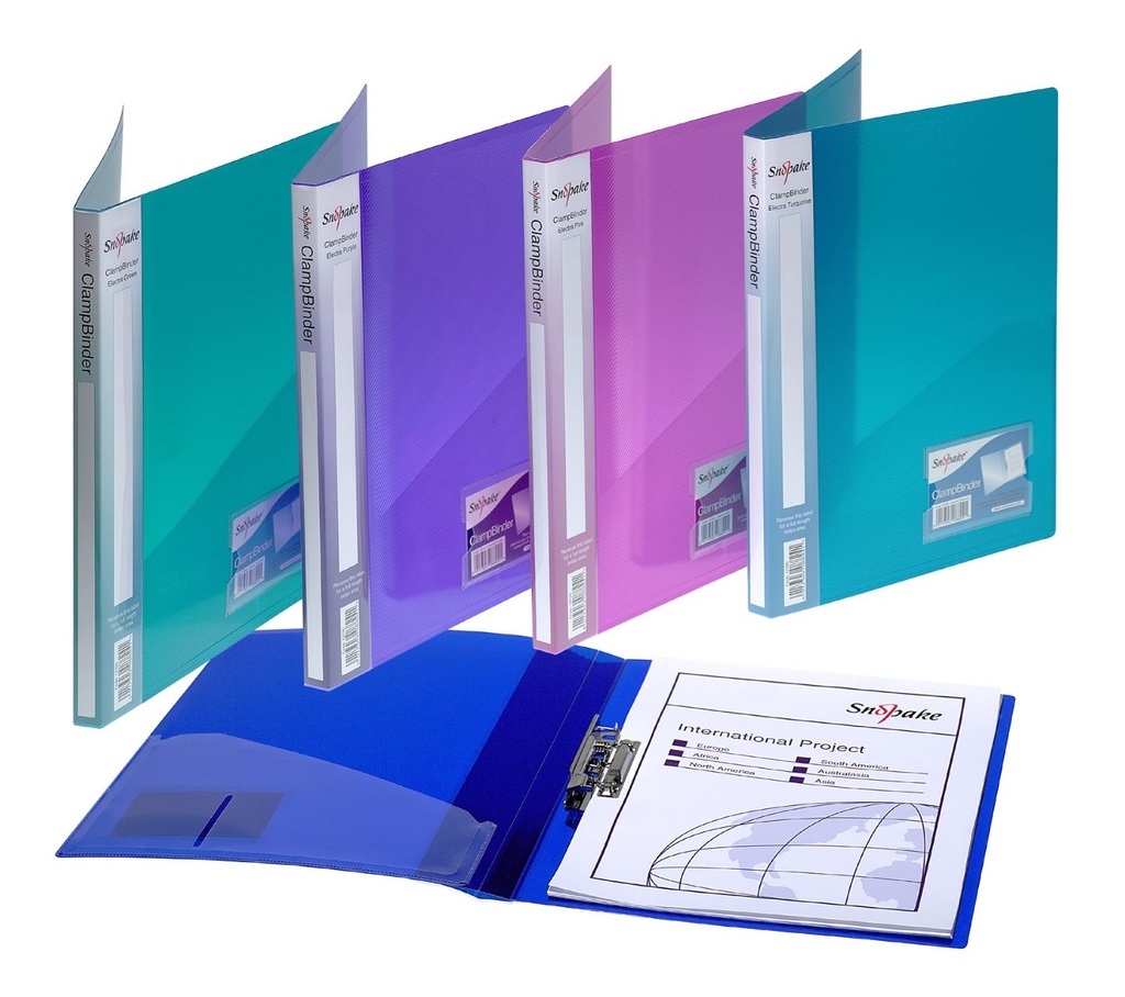 FILE CLAMPBINDER A4 ASST 74/75