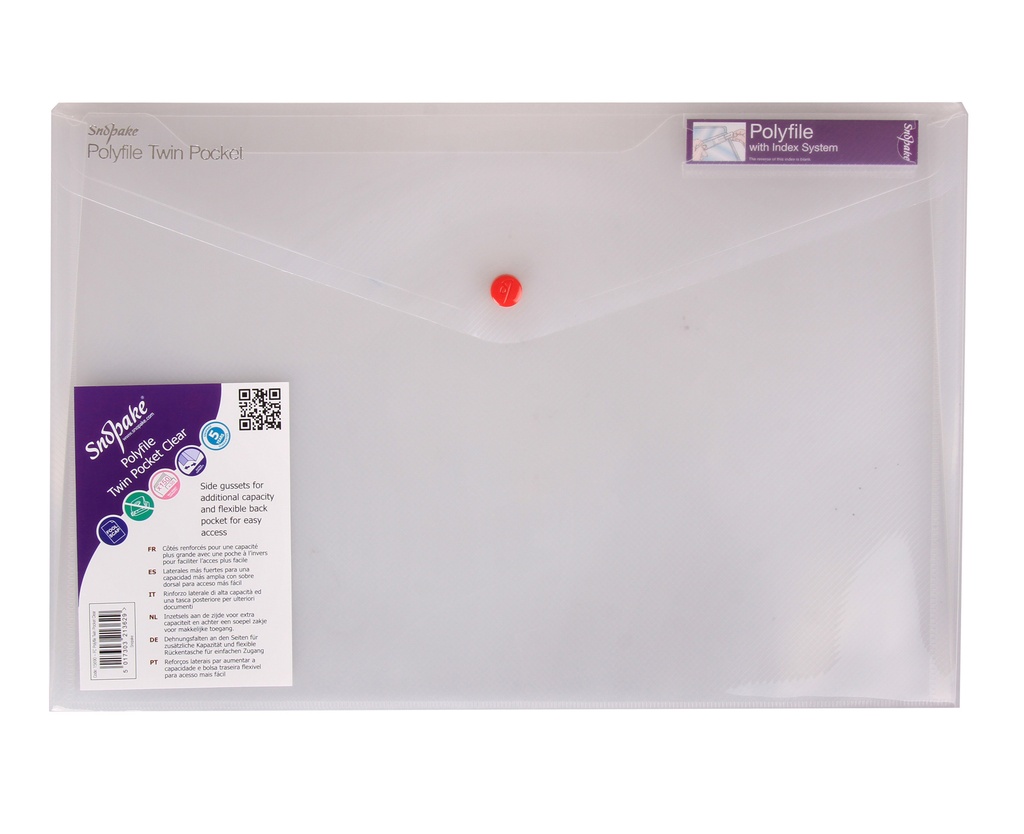 FILE POLYFILE TWIN PKT F/S CLR