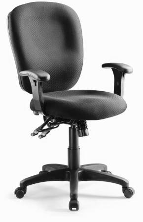 ERGONOMIC TASK CHAIR FABRIC BLACK