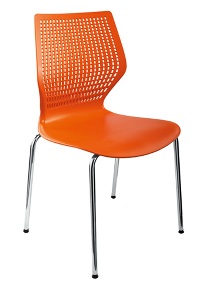 VISITOR CHAIR POLY ORANGE