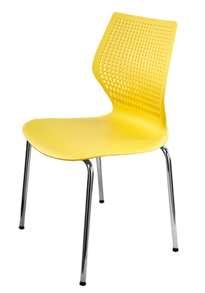 VISITOR CHAIR POLY YELLOW