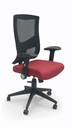 MESH BACK CHAIR WITH RED FABRIC SEAT