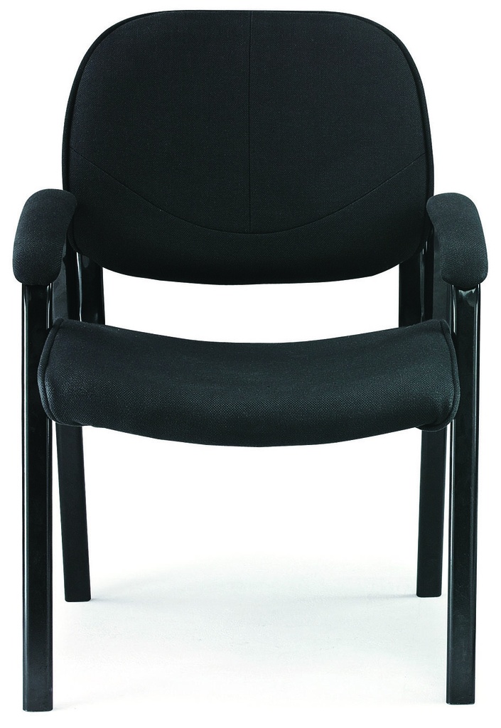 VISITORS CHAIR FABRIC BLACK