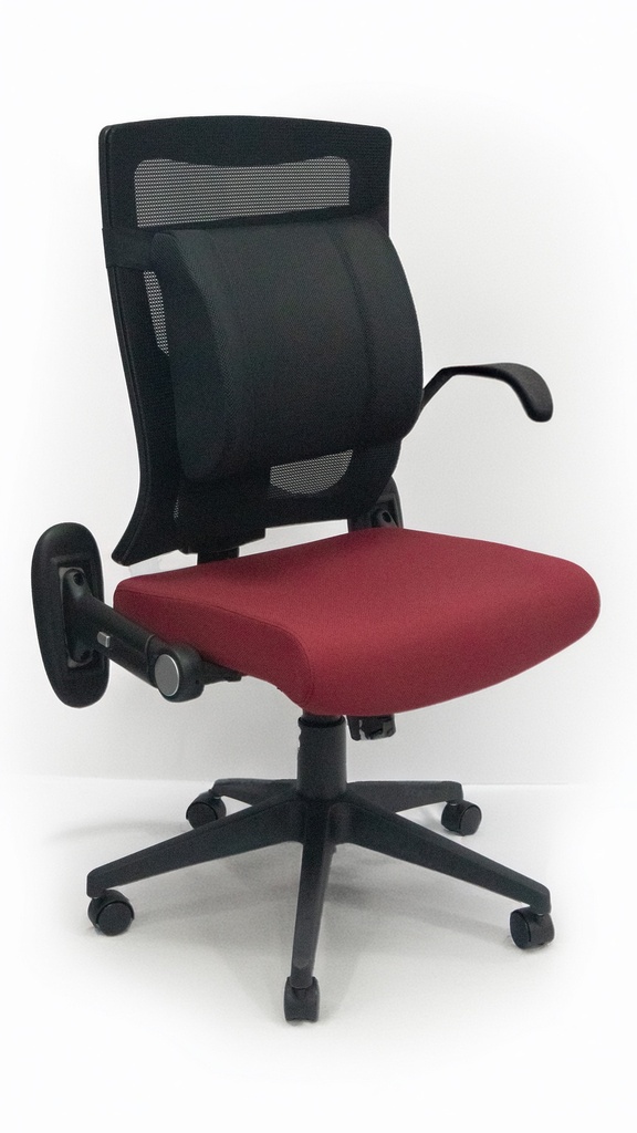 LUMBAR BACK SUPPORT FOAM SQUARE BLACK
