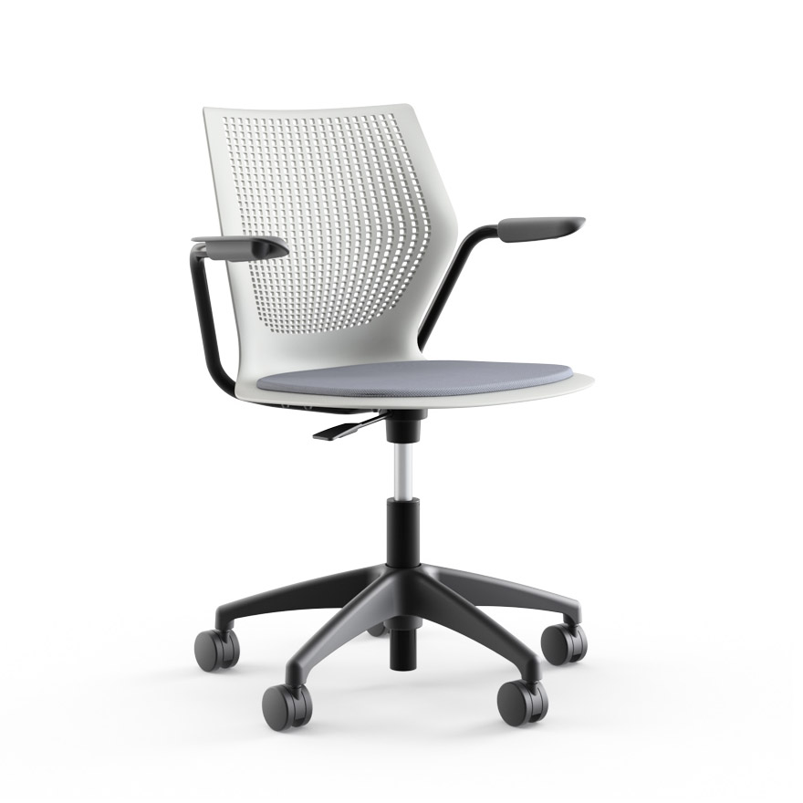 ***KNOLL MULTIGEN CHAIR WITH GREY PADDED SEAT