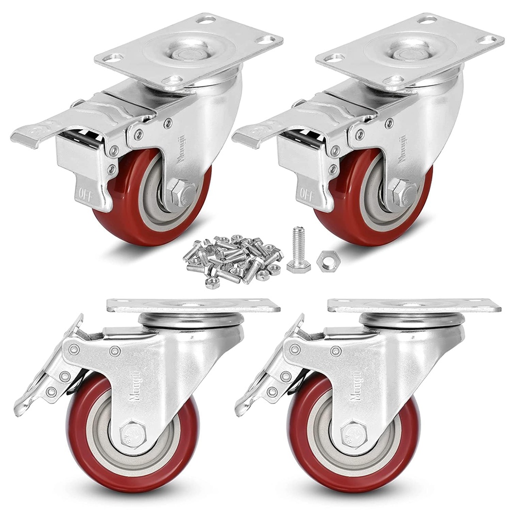 CASTORS FOR METAL STATIONARY CABINET -PACK OF 4