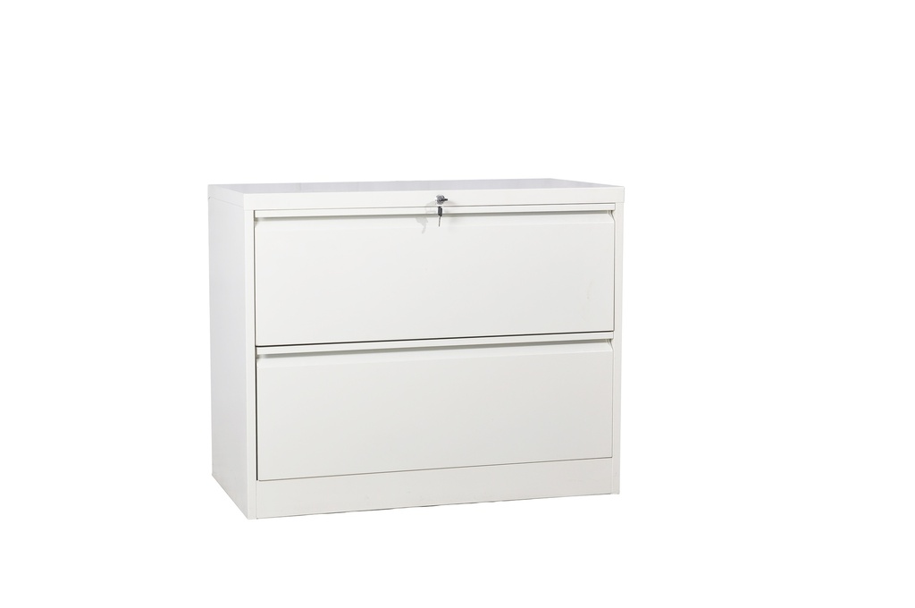 2-DRAWER LATERAL CABINET GREY