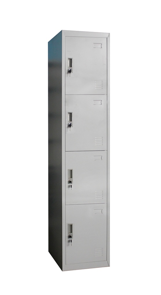 METAL LOCKER 4 DOOR GRY