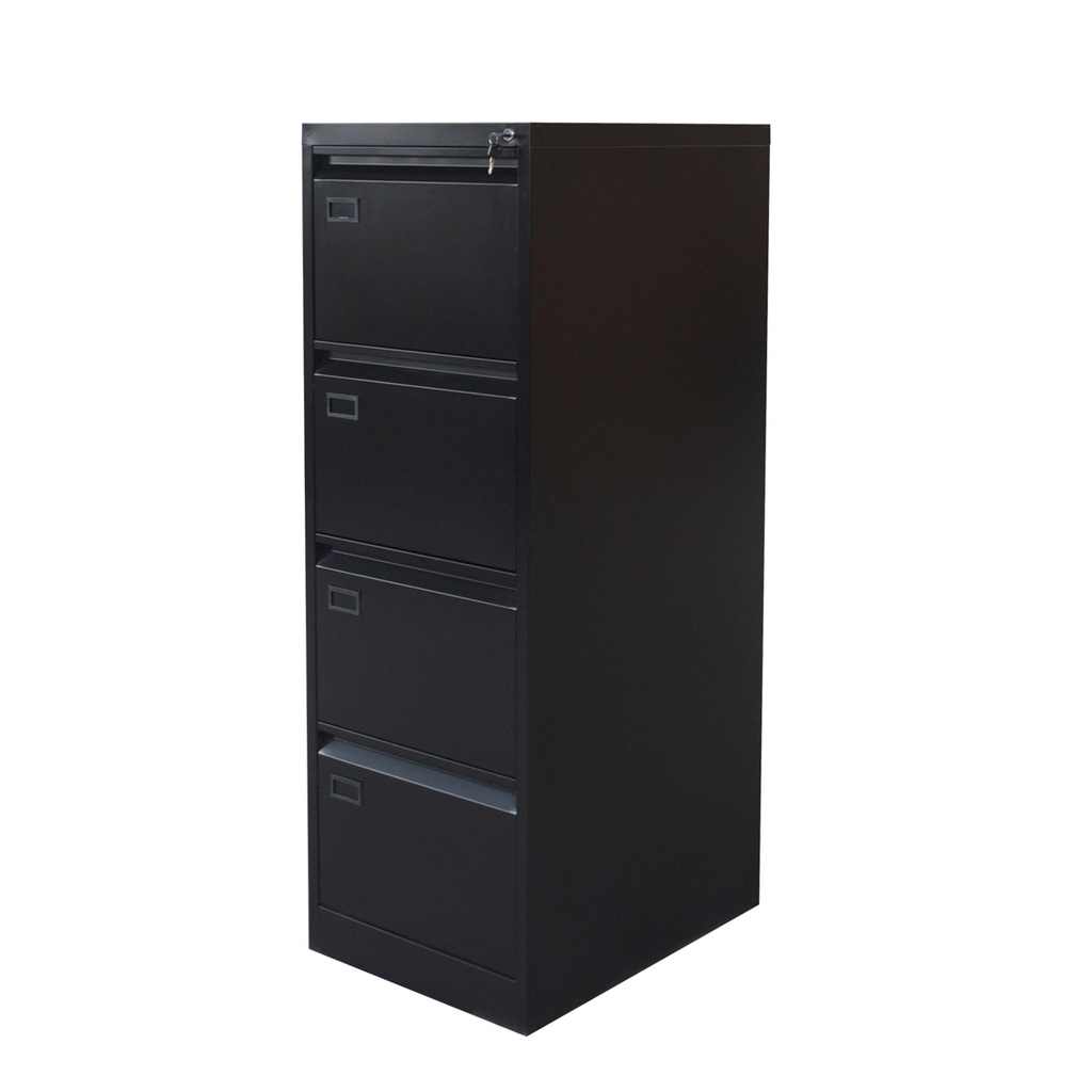 4-DRAWER VERTICAL CABINET BLACK