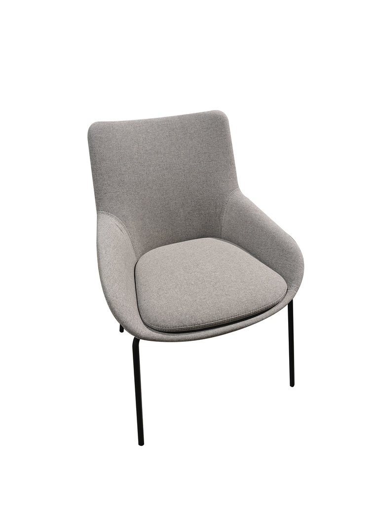 VISITOR CHAIR FABRIC GREY