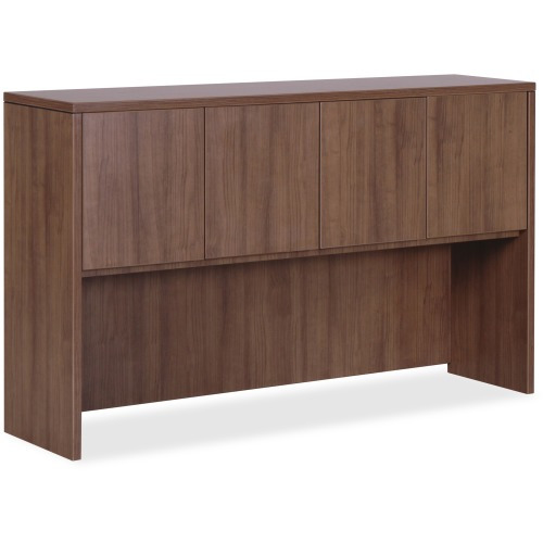 FOUR DOOR HUTCH 71"MED WALNUT (SITS ON TOP OF 71"DESK)
