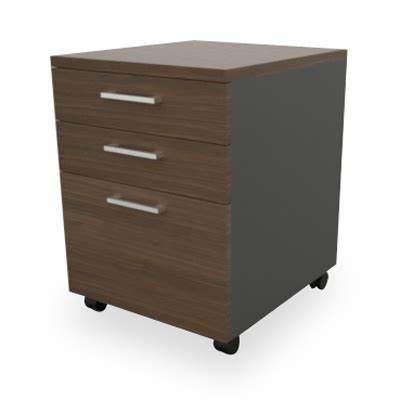 BOX BOX FILE MOBILE PEDESTAL DRAWS MEDIUM WALNUT