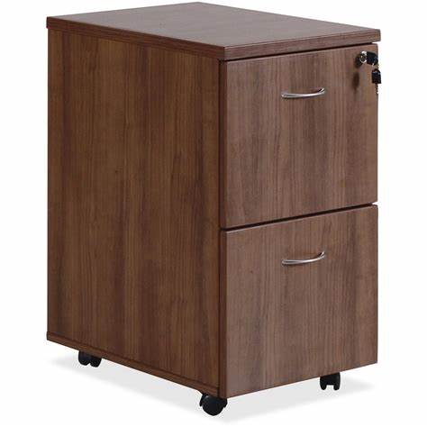 FILE FILE PEDESTAL MOBILE DRAWS MEDIUM WALNUT