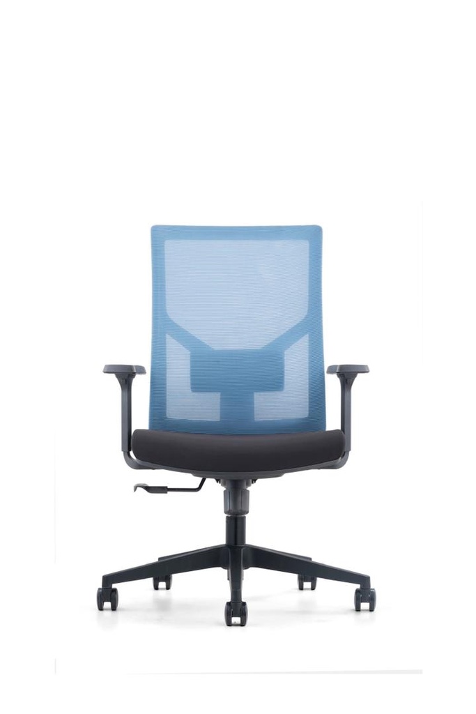 MESH BACK TASK CHAIR WITH FABRIC SEAT - BLACK