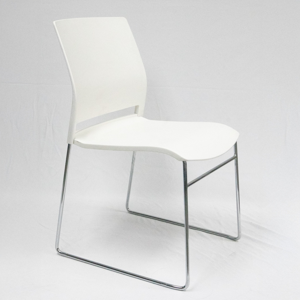 CAFE CHAIR PLASTIC WHITE