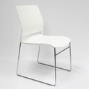 CAFE CHAIR PLASTIC WHITE