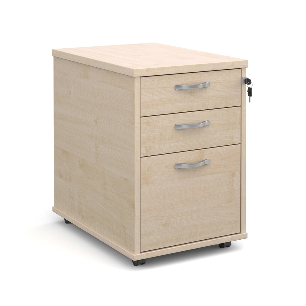 MOBILE BOX, BOX FILE PEDESTAL DRAWS WHITE MAPLE