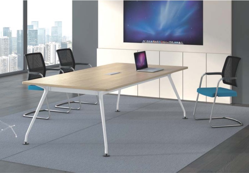 MEETING TABLE 8ft x 4ft WHITE TOP
