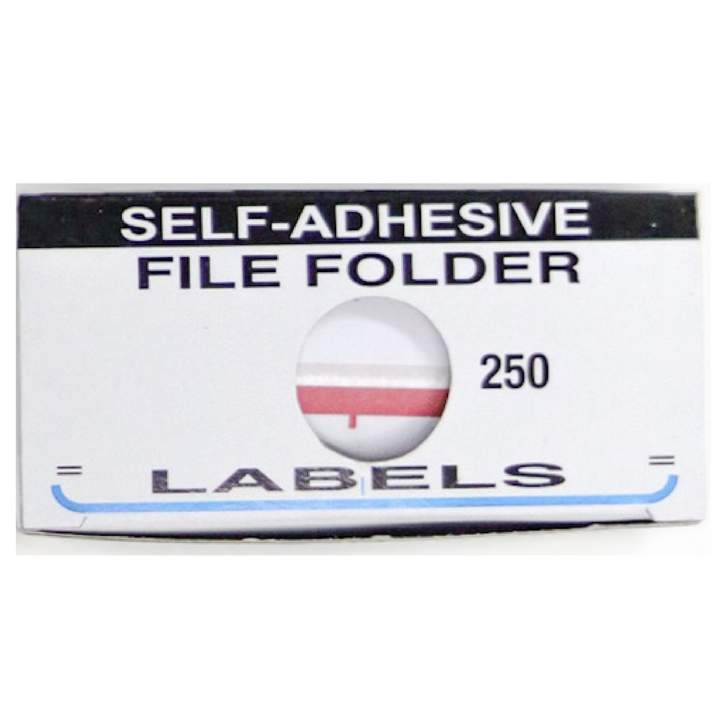 LABEL FILE FOLDER RED 200