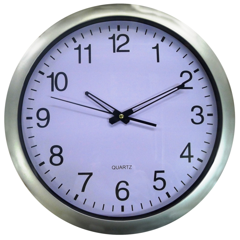 CLOCK WALL PLASTIC 15"