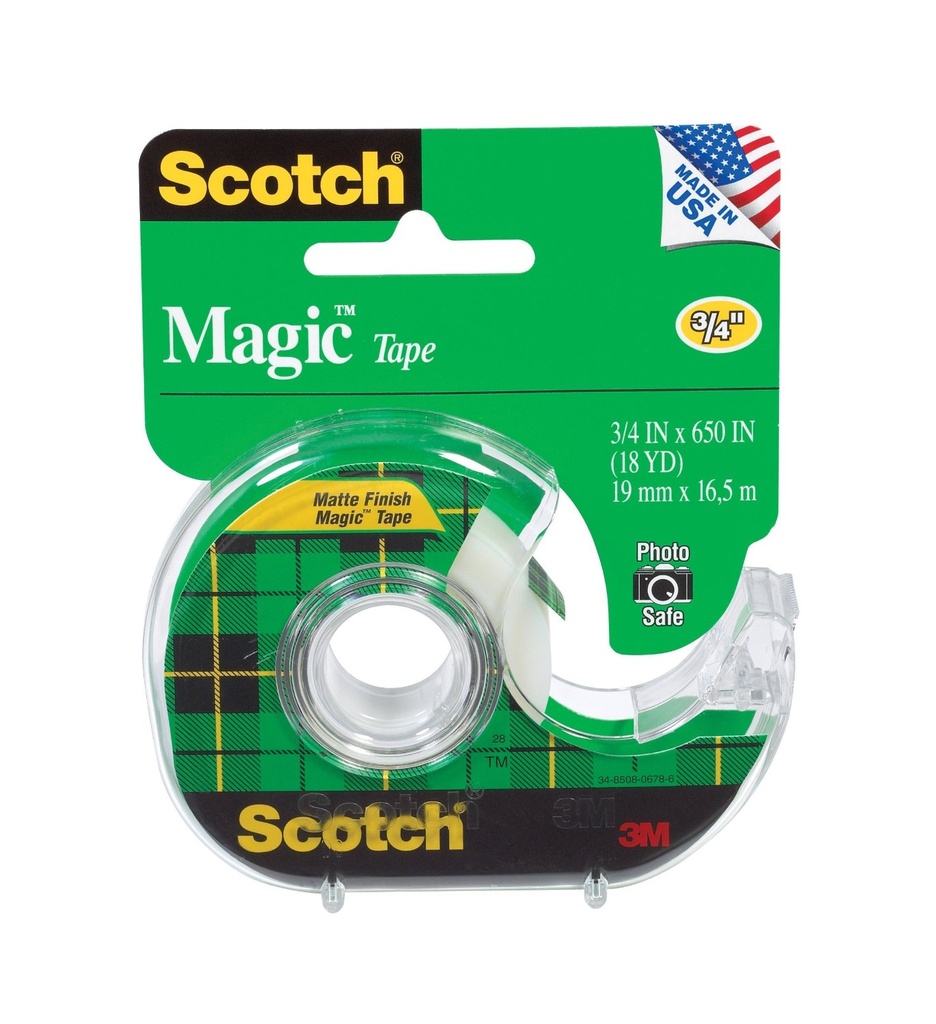 TAPE MAGIC 3/4x650(18YDS)DISP