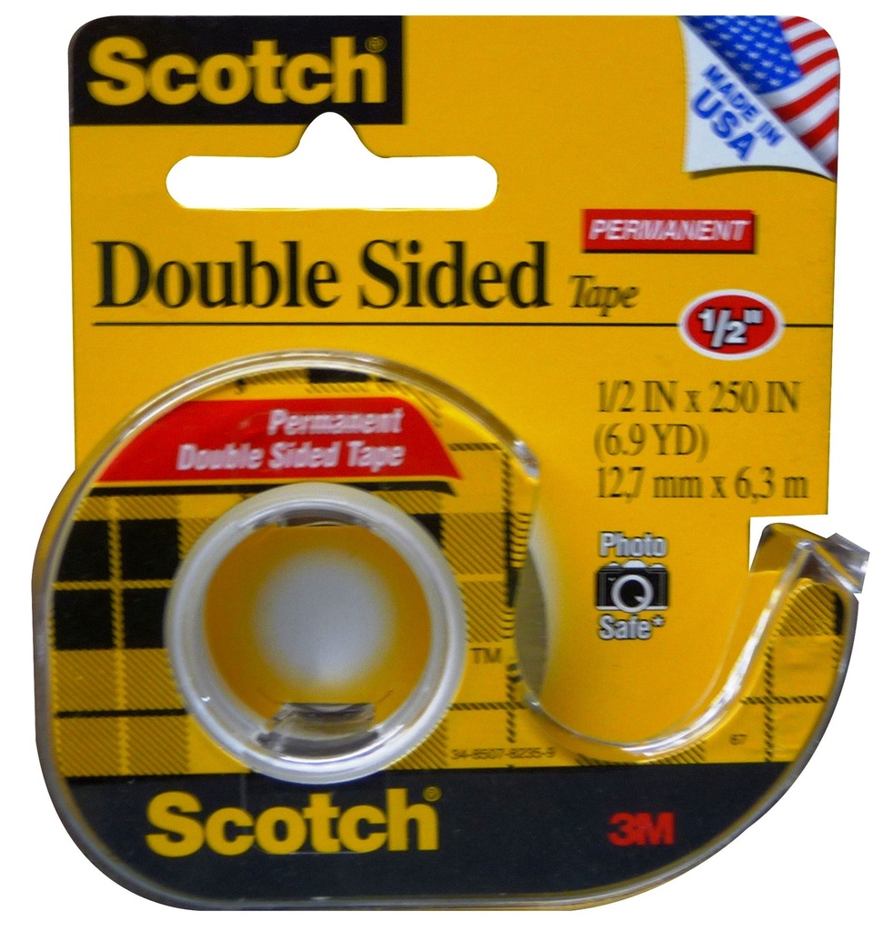 TAPE DOUBLE STICK 1/2x250IN