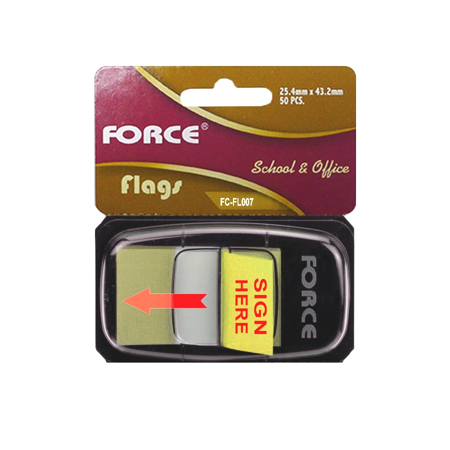 TAPE FLAGS SIGN HERE