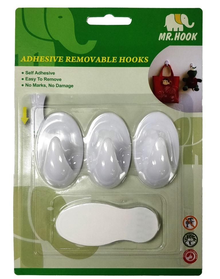 ADHESIVE HOOK 3PCS 4.4LBS