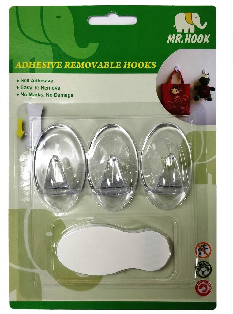 ADHESIVE HOOK 3PCS 4.4LB