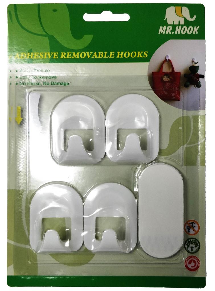 ADHESIVE HOOK 4PCS 2.2LB