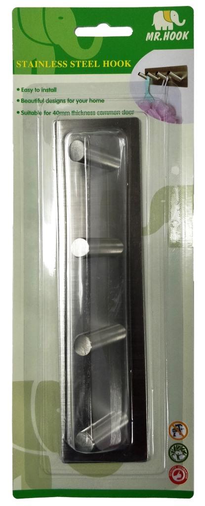 ADHESIVE HOOK 1PC/ 4 HKS 11LB