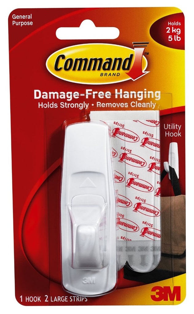 COMMAND HOOK LARGE(1) (5LB)