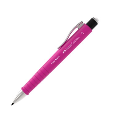 PENCIL MECH POLY 0.7MM PNK