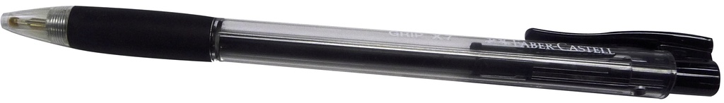 PEN BALL GRIPX7 MM RETRACT BLK