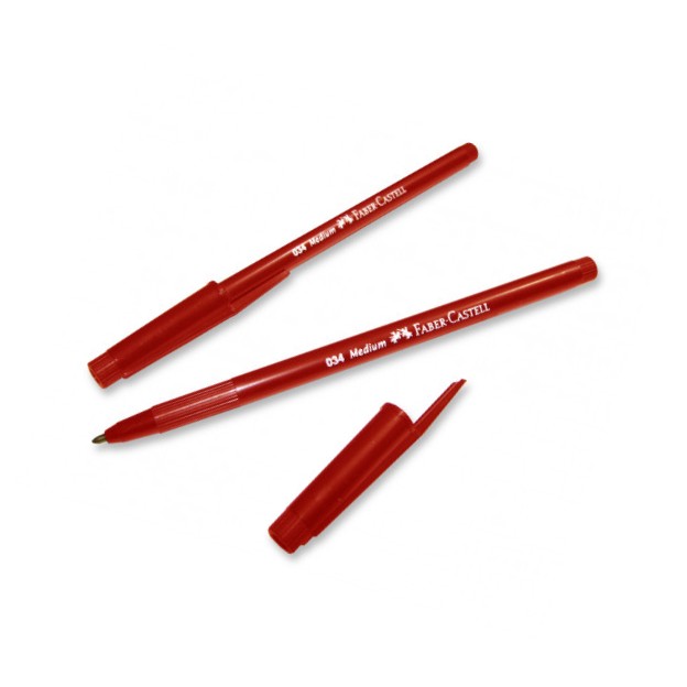 PEN #034 LUX BALL POINT RED MED