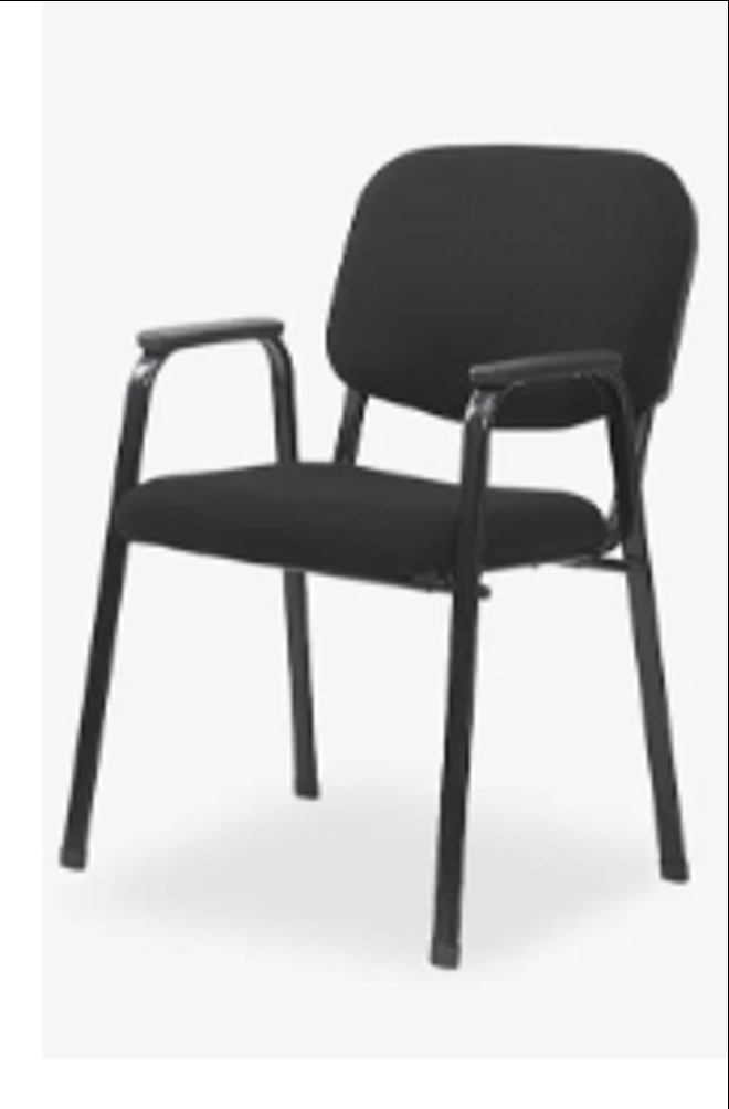 VISITOR CHAIR FULL FABRIC BLACK
