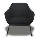 LOUNGE CHAIR FABRIC BLACK