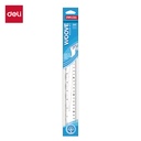 RULER PLASTIC 12" TRANSPARENT BLUE