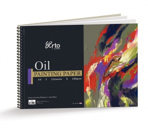 [CW36221] BOOK PAINT OIL SPIRAL A4 12SH