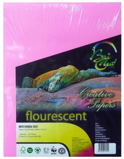 [LPP212] PAPER FLUO FUSCIA L/S (100)