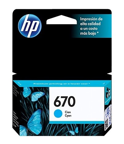 [HP670CY] CART HP INKJET 670/CZ114AL CYAN