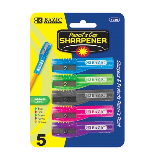 [BZ01939] SHARPENER PENCIL CAP 5PK