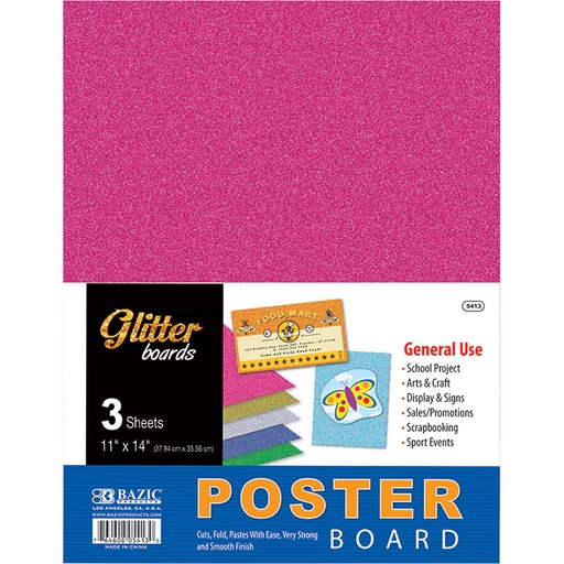 [BZ05413] BOARD POST GLITTER 11"X14"