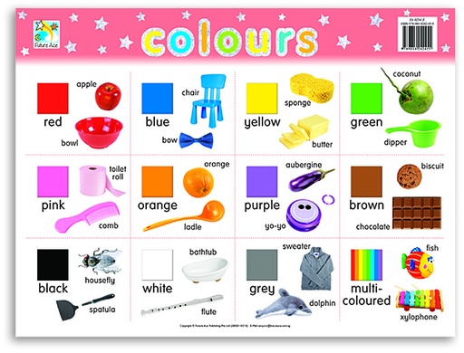 [CW0204E] WALLCHART MINI COLOURS